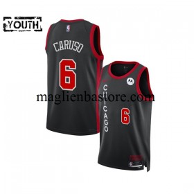 Maglia NBA Chicago Bulls Alex Caruso 6 2023-2024 Nike City Edition Nero Swingman - Bambino